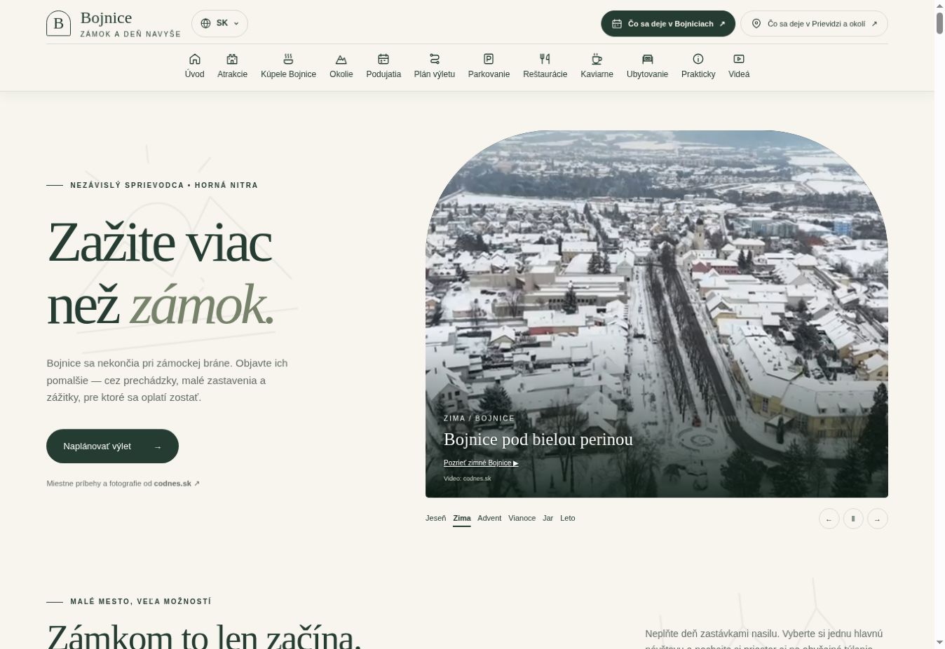 Vizuál turistického sprievodcu Bojnicami