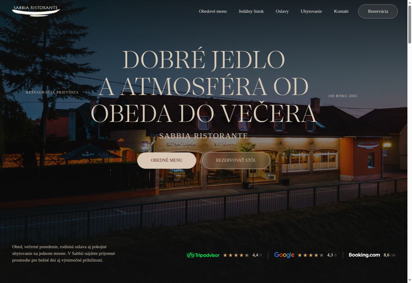 Ukážka projektu Sabbia Ristorante